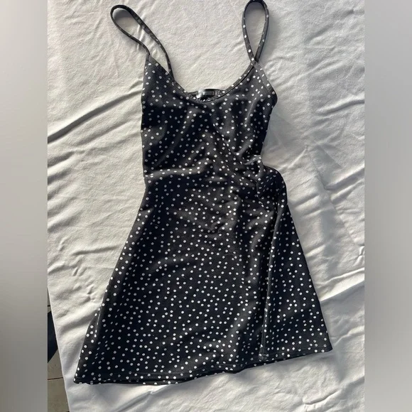 Missguided Dresses | Missguided Mini Skater Cami Polka Dot Dress Size Us 2/Xs | Color: Black/White | Size: 2 | London_1977's Closet